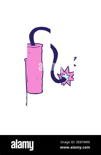 splitting motion animation of cartoon dynamite
