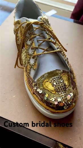 Custom bridal sneakers #bridalsneakers #bridalshoes #customcrafts #customsneakers #diy#crafts