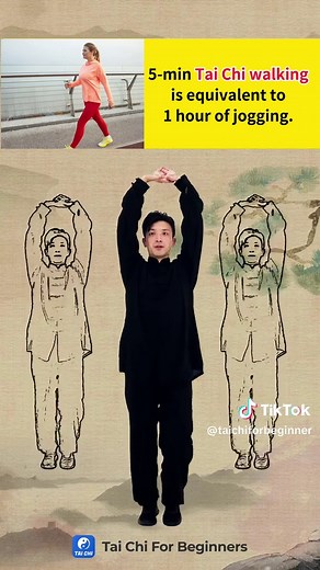 Tai Chi Walking 👉Full workouts are in our app — link in bio 💕 #taichiforbeginners #taichi #walking #health #kungfu