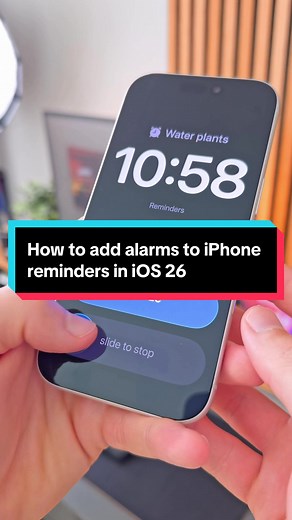 How to Add Alarms to iPhone Reminders in iOS 26