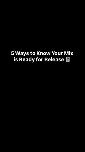 Busy Works Beats on Instagram: "5 Ways to Know Your Mix is Ready for Release 🎚️ #mixing #mastering #flstudio"