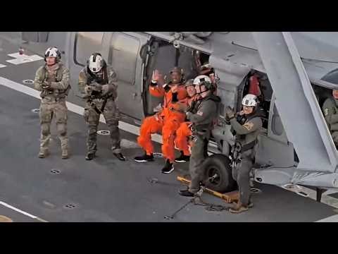 Artemis II Orion recovery operations and astronauts egress