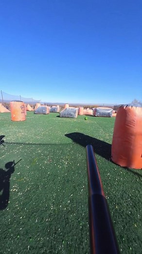 Outdoor Paintball Action: A First-Person Experience
