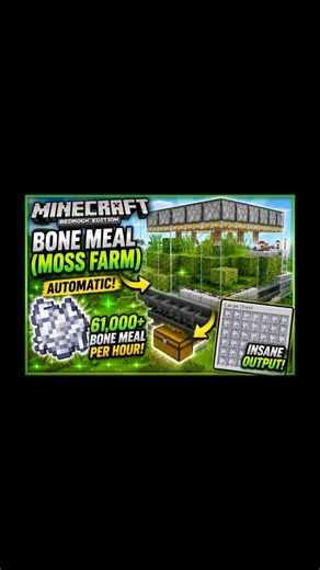 Insane Moss Farm! 61,000 Bonemeal Per Hour | Minecraft Bedrock