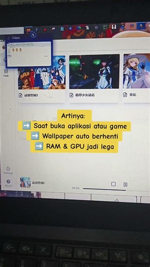 katanya mending wallpaper engine? windows gratis juga bisa kok #tips