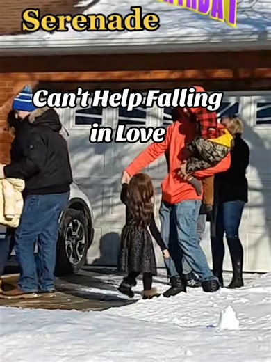 valentine's say surprise serenade from Cameron Michael Caton. family memories dancing fun winter snow smiling Elvis toronto hamilton ontario canada