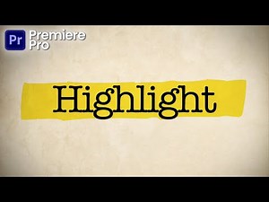 How to Highlight Text in Premiere Pro Tutorial