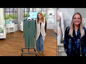 Breezies Lounge Robe w/ Satin Trim on QVC