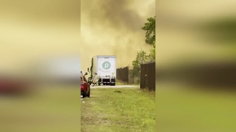 Drivers trapped by wildfires in Key Largo, Florida