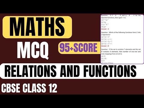 🔥🔥Maths Important MCQ Cbse Class 12