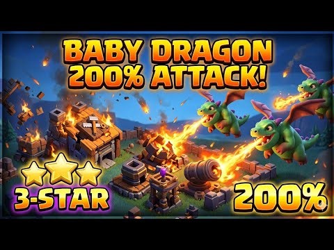 How to get 200% with Baby Dragons! 🏆 Builder Base 3-Star Guide (Clash of Clans)