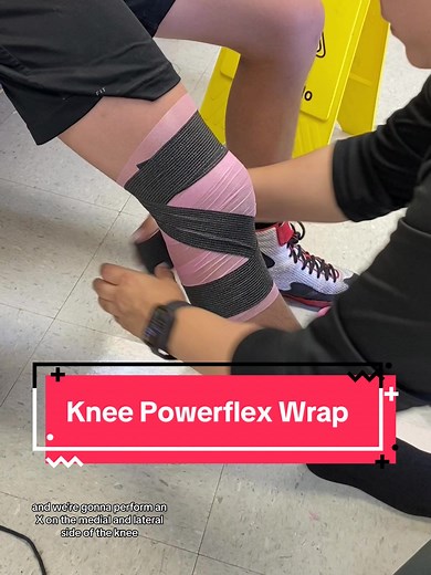 Knee Wrap With Powerflex #fyp #athletics #athlete #athletictrainer #athletictraining #sports #sportsmedicine #taping #knee #wrestling #amazon