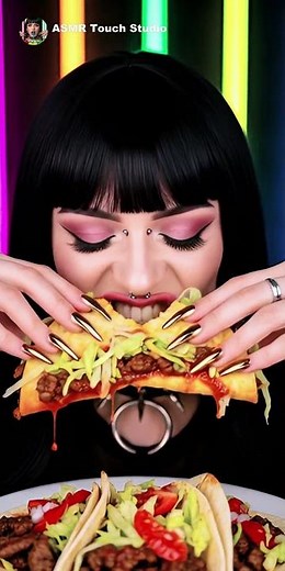 SOFT SHELL TACO EATING ASMR 🌮Crunchy Shell, Fresh Veggies, Chewy Sounds No Talking #asmr #challenge