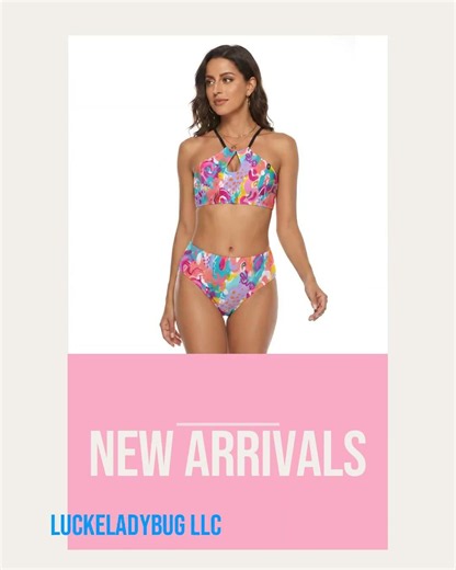 Cute Bright Abstract Color Pattern Women’s Bikini