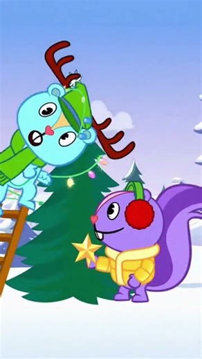 happy tree Friends christmas decorating gos wrong #happytreefriends