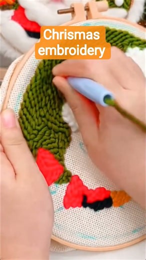 cute Christmas embroidery ideas tutorial #embroidery #chrismasday