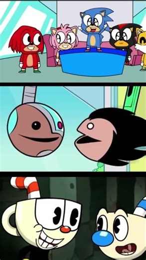 Look a Birdie! Otamatone Vesion vs Cuphead vs Sonic | FNF Mods