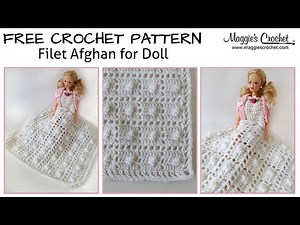 Baby Doll Filet Afghan Free Crochet Pattern - Right Handed