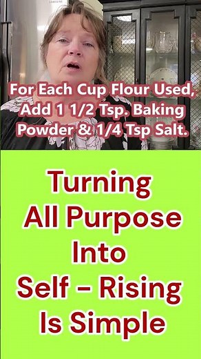 Convert All Purpose Flour To Self-Rising in Seconds #flour #bakingtips #kitchentips