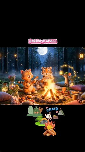 Cat and Friends Camp in the Woods 🌲 | Forest Fun Adventure #catcamping #catadventures