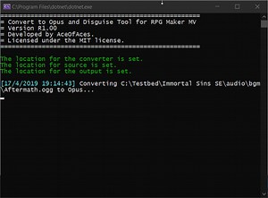 Opus Converter Tool for RPG Maker MV by AceOfAces