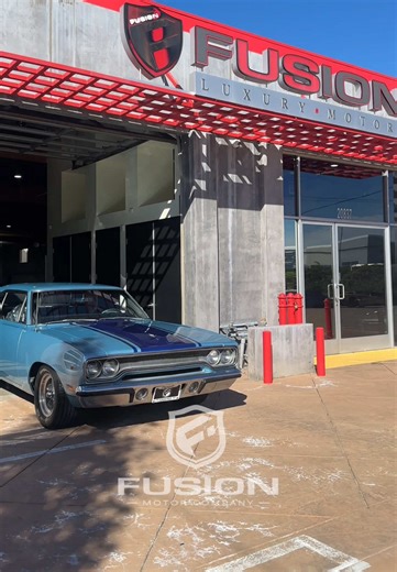 🏁SOLD🏁 1970 Plymouth Road Runner with a 383 cubic inch V8 engine paired with a 4-speed manual transmission and a Holley 4-barrel carburetor and was originally specced with a 3.23 rear axle ratio, finished in B5 Blue paint 🦋 #fusionmotorcompany #plymouthroadrunner #roadrunner #classicmuscle #classiccars