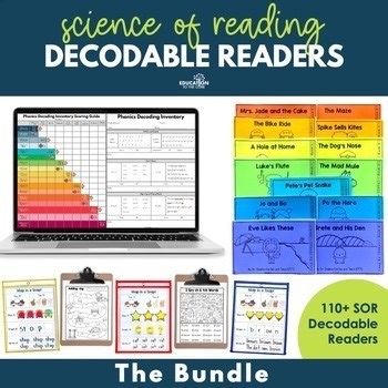 Decodable Readers, Science of Reading Decodable Books and Passages