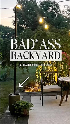 PLANTER STRING LIGHTS using…Closet Rods?? 💡 #diy #patio
