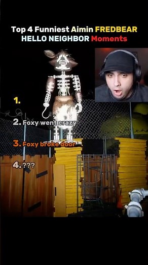 Top 4 Aimin FREDBEAR Hello Neighbor Moments! 🐻🏠 (The 4th one is insane.. 💀)