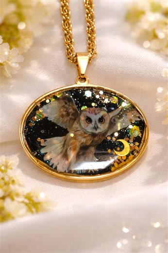 Owl Necklace, Owl Pendant, Handmade Jewelry, Nature Lover Gift - Etsy