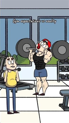 Part 2, working out 🏋️ #gym #newyearresolution #cartoon #animation #relatable