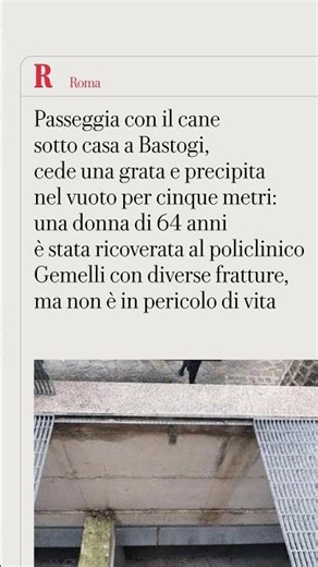Cede una grata a Bastogi, una donna con il cane precipitano nel vuoto