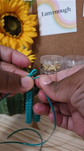 Watch me butterfly stitch with turquoise rexlace #clcbam #handmade #crafts #string #lanyard
