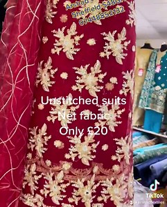 Net fabric full suit £20.00 unstitched To order please DM us on...