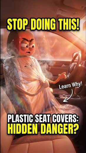 Why Plastic Covers on Car Seats Are Dangerous in Summer!#car #carsafety #plasticcover #summercarcare