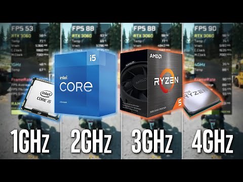 CPU Clock Speed Comparison: 1GHz vs 2GHz vs 3GHz vs 4GHz - Test in 10 Games