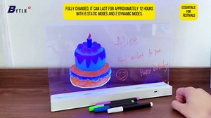 Dry Erase Board Calendar, Rechargeable LED Dry Erase Board, Comes with 8 Markers,Transparent Light Board, Suitable for Home/Store/Office/Gifts (Calendar)