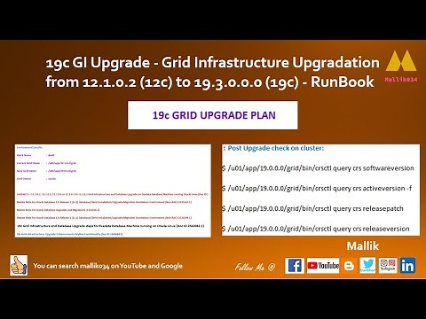 19c GI Upgrade - Grid Infrastructure Upgradation from 12.1.0.2 (12c) to 19.3.0.0.0 (19c) - RunBook