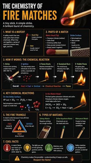 How Matchsticks Work Chemistry Explained SimplyMatchstick Chemistry 😎 Friction & Combustion Science