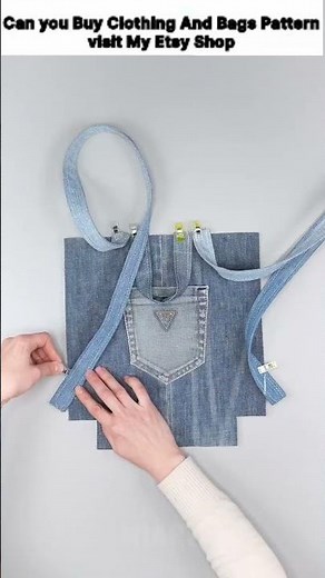 DIY mini backpack from old jeans