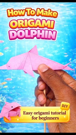 How To Make Origami Dolphin 🐬 | Easy Origami Tutorial For Beginners #shorts #viral #trending