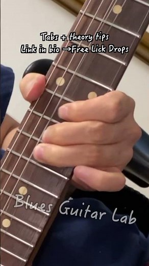 Blues Lick Using Minor Pentatonic Scale Position 4 | FREE TAB + Theory Tips → Free Lick Drop