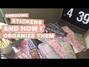 🇰🇷Unboxing Korean Stickers Shopee Haul and How I Organize Them 💖