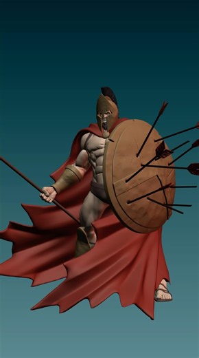 POV: you opened Zbrush “for 10 minutes”. Inspired by 300 Spartans. #art #3d #cg #digitalart #artist