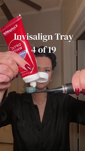 Part 4: On to week 4 tray! 🦷🪥 My little snaggle tooth is straightening out 😅 in all seriousness though, it’s crazy how much of a difference I can tell already, and we’re not even close to being finished with the treatment plan. We shall see how the finished product looks eventually 🫶🏻 #invisalignsmile #invisalignjourney #invisalign #teethtransformation