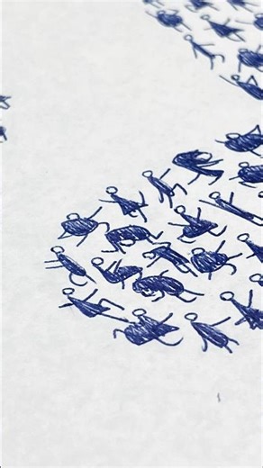 Drawing stickman and surprised face. #art #shortsart