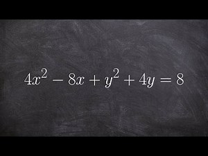 How to write an equation of an ellipse in standard form so you can graph