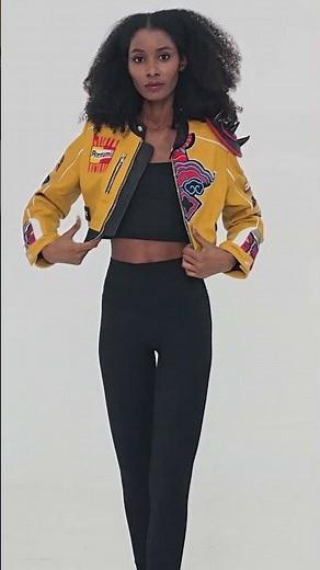 Rumi K-Pop Demon Hunters Crop Leather Jacket #fashion #leatherjacket