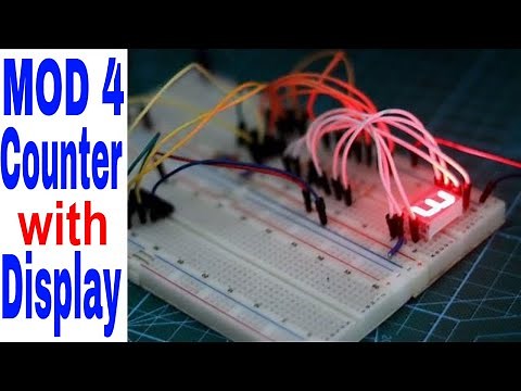 MOD 4 counter with CMOS ic CD 4026 | Practical Circuit