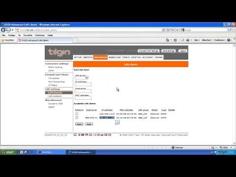 Tilgin - Port forward